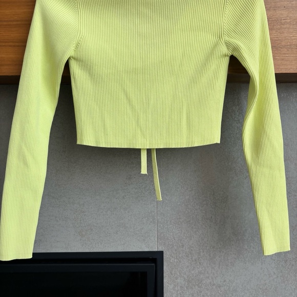 NWOT ZARA knit Cardigan with bow, Size S - Picture 13 of 14